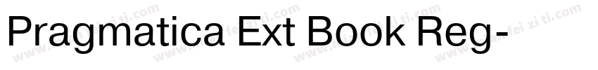 Pragmatica Ext Book Reg字体转换
